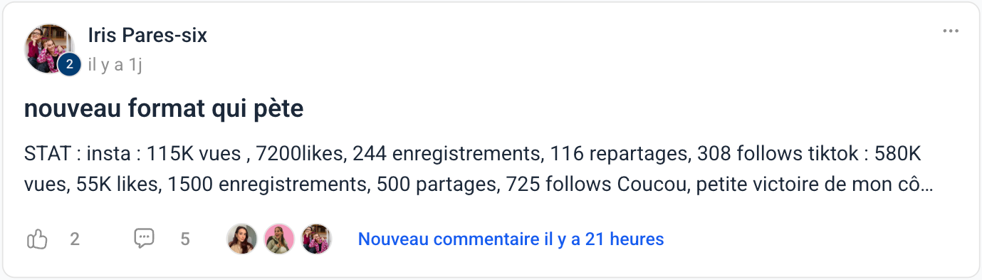 Témoignage — Iris : 115k vues Instagram et 580k TikTok