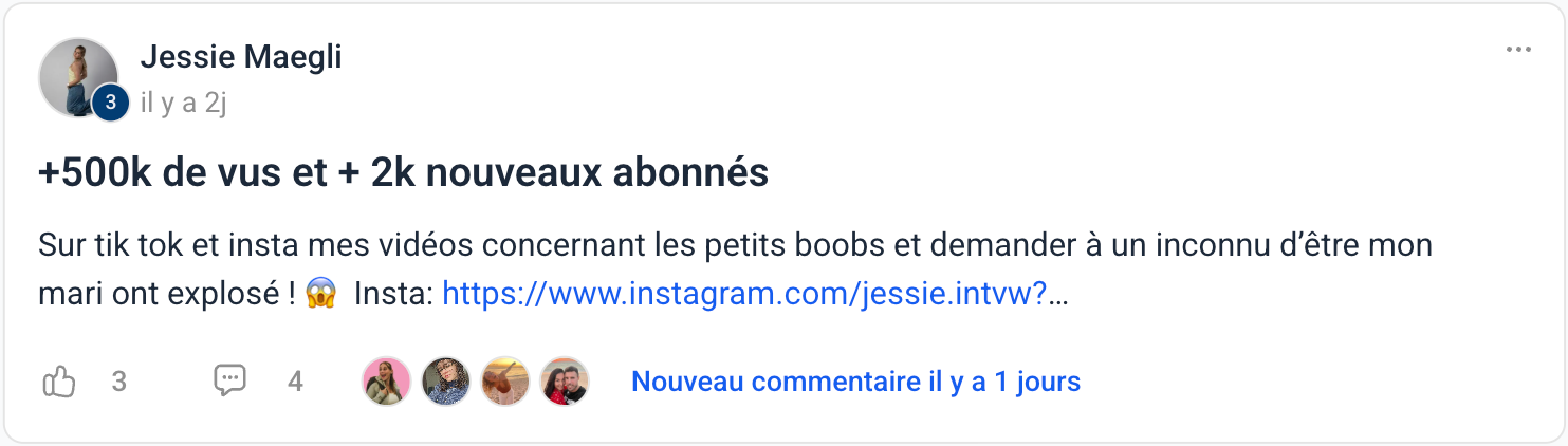 Témoignage — Jessie : +500k vues et +2k abonnés