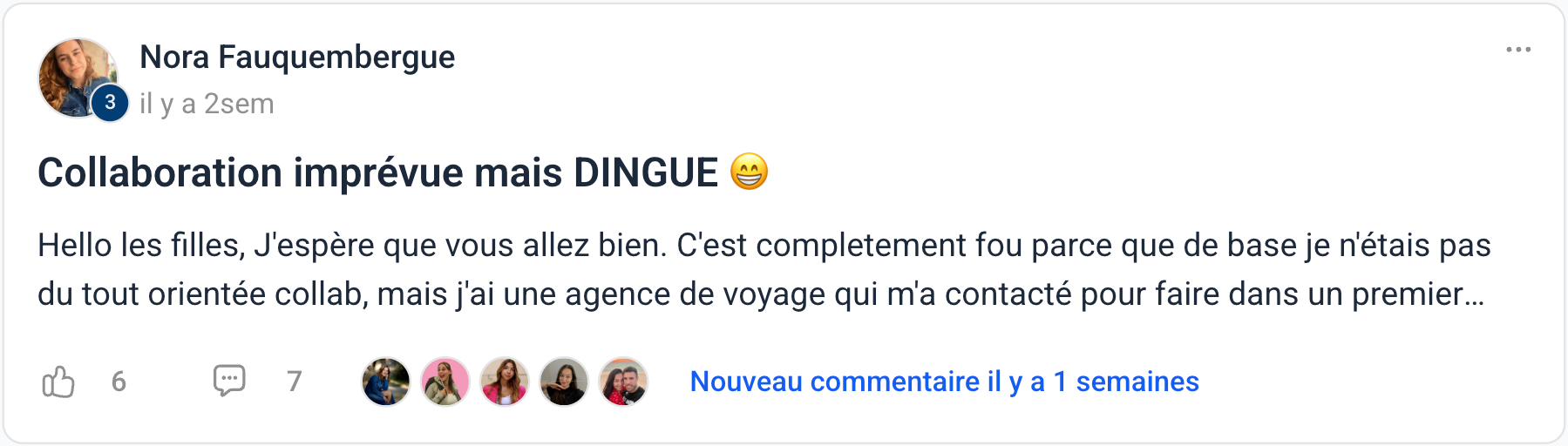 Témoignage — Nora : collaboration imprévue